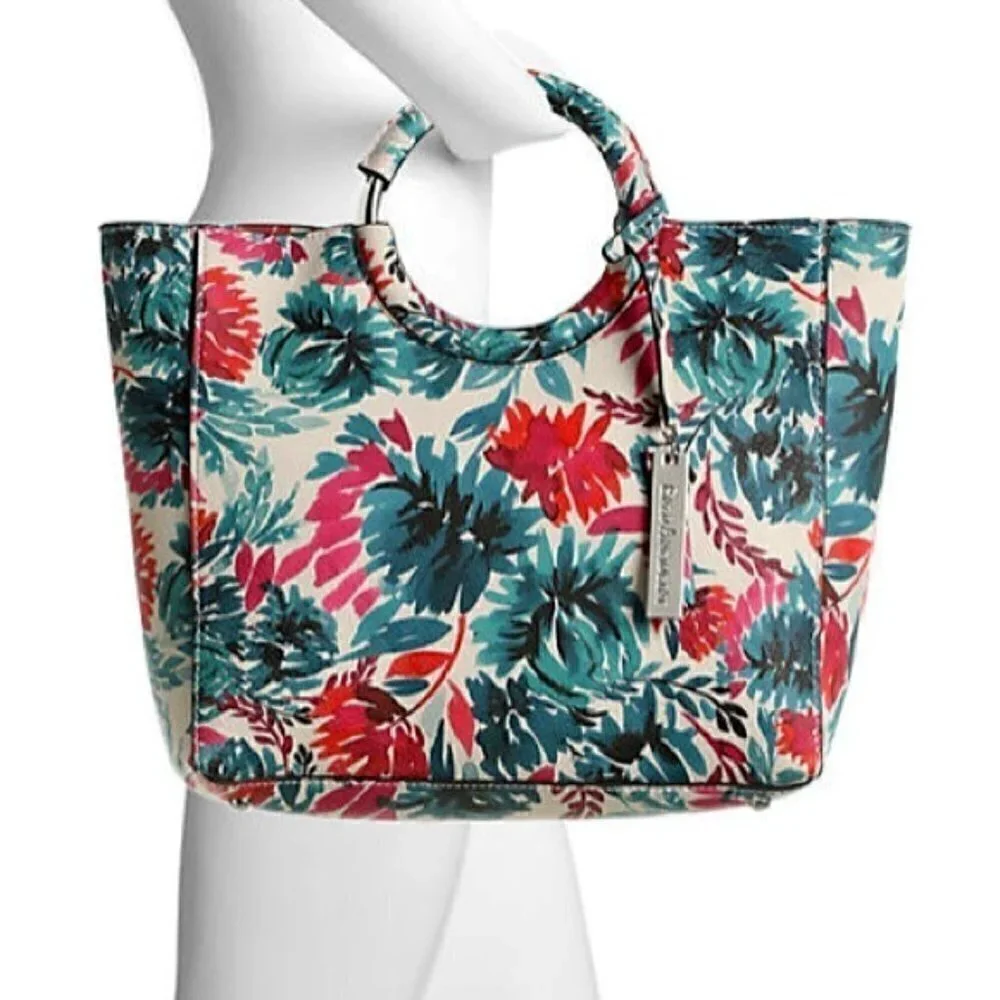Enzo Angiolini Lanx Floral Satchel Bag Multi-Color Women’s Handbag NWT
